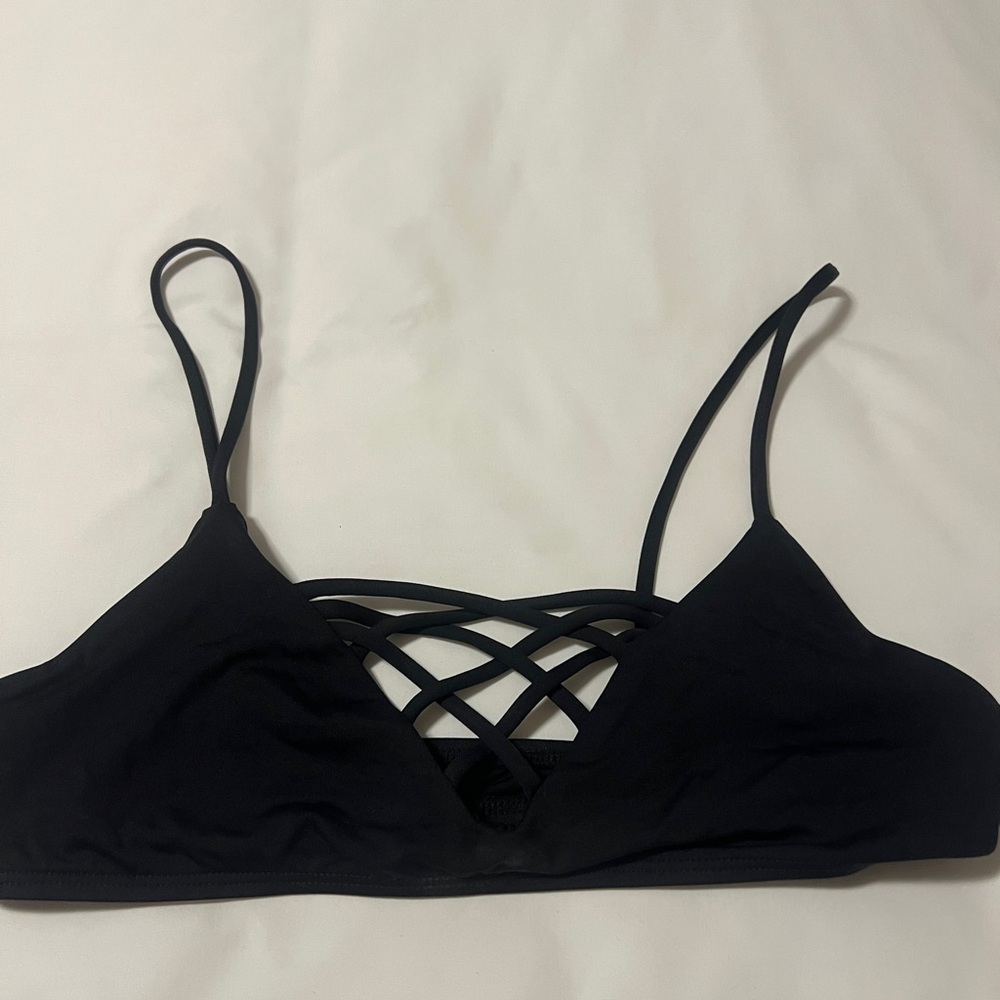 Black Strappy Bikini Top